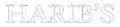 HARIB'S white wordmark